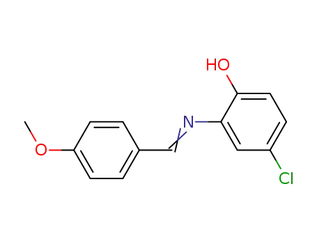 Molecular Structure of 29644-84-6 (4-chloro-2-{[(E)-(4-methoxyphenyl)methylidene]amino}phenol)