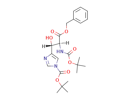 L-erythro-N<sup>α</sup>,N<sup>im</sup>-di-tert-butoxycarbonyl-β-hydroxyhistidine benzyl ester