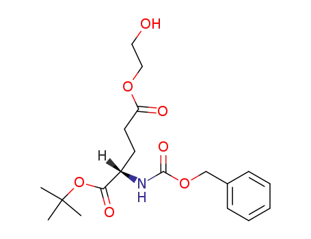 Molecular Structure of 143508-40-1 (L-Glutamic acid, N-[(phenylmethoxy)carbonyl]-, 1-(1,1-dimethylethyl)
5-(2-hydroxyethyl) ester)