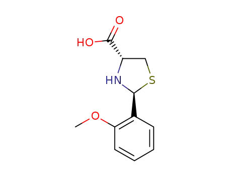 Molecular Structure of 82625-90-9 (2-(2-METHOXY-PHENYL)-THIAZOLIDINE-4-CARBOXYLIC ACID)