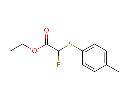 Molecular Structure of 130612-81-6 (Acetic acid, fluoro[(4-methylphenyl)thio]-, ethyl ester)
