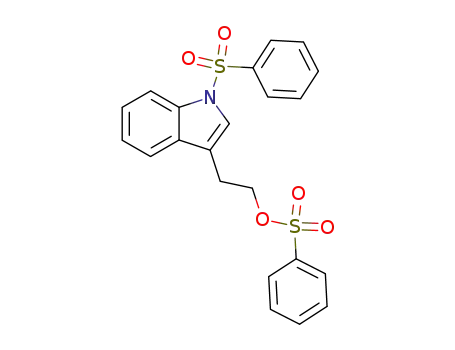 Molecular Structure of 129265-17-4 (1H-Indole-3-ethanol, 1-(phenylsulfonyl)-, benzenesulfonate (ester))