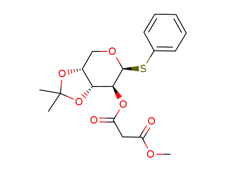 β-1-deoxy-1-C-(phenylthio)-2-O-(1'-oxo-2'-(methoxycarbonyl)ethyl)-3,4-O-isopropylidene-D-arabinopyranose