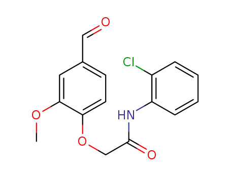 Molecular Structure of 247592-73-0 (2-(4-FORMYL-2-METHOXYPHENOXY) ACETIC ACID, N-(2-CHLOROPHENYL)AMIDE)