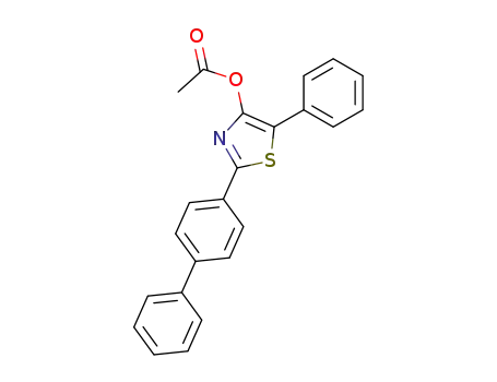 Molecular Structure of 131787-03-6 (2-(4-biphenyl)-4-acetoxy-5-phenylthiazole)