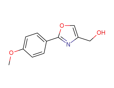 Molecular Structure of 885273-76-7 ([2-(4-METHOXY-PHENYL)-OXAZOL-4-YL]-METHANOL)