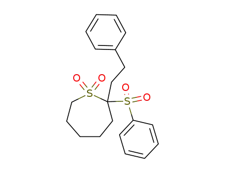 2-phenethyl-2-(phenylsulfonyl)-1-thiacycloheptane S,S-dioxide