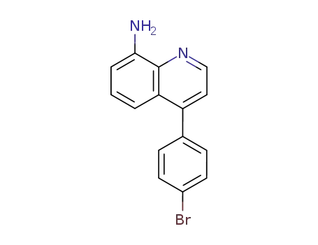Molecular Structure of 97802-11-4 (8-Quinolinamine, 4-(4-bromophenyl)-)
