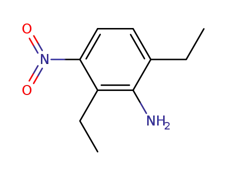 Molecular Structure of 103392-86-5 (2,6-Diethyl-3-nitroaniline)
