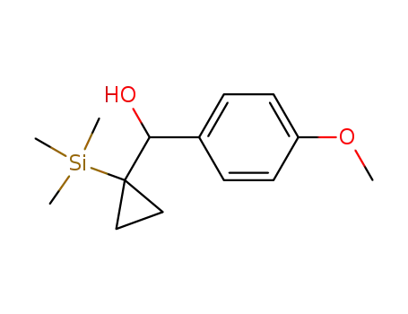 Molecular Structure of 89657-04-5 (Benzenemethanol, 4-methoxy-a-[1-(trimethylsilyl)cyclopropyl]-)