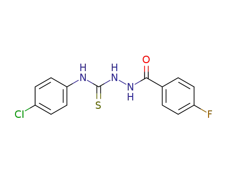 Molecular Structure of 54543-18-9 (Benzoic acid, 4-fluoro-,
2-[[(4-chlorophenyl)amino]thioxomethyl]hydrazide)