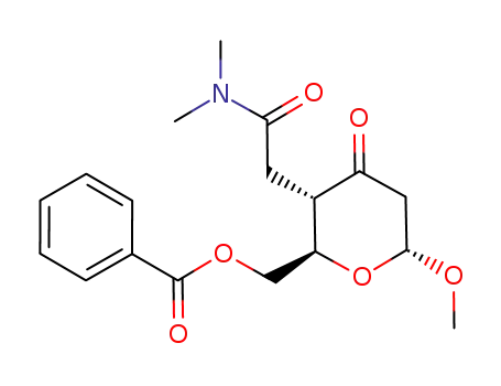 Benzoic acid (2R,3S,6R)-3-dimethylcarbamoylmethyl-6-methoxy-4-oxo-tetrahydro-pyran-2-ylmethyl ester