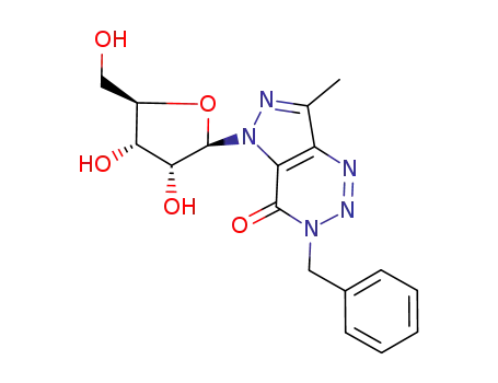 7-benzyl-3-methyl-5-(beta-D-ribofuranosyl)-3,5-dihydro-4H-pyrazolo[4,3-d][1,2,3]triazin-4-one