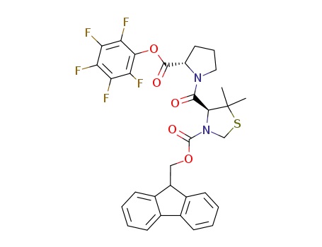 Molecular Structure of 141636-69-3 (Fmoc-D-DMPT-Pro-OPfp)