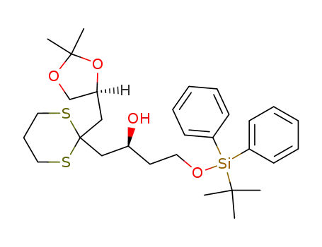 (2S,6S)-8-(O-tert-butyldiphenylsilyl)-1,2-(O-isopropylidene)-4-(trimethylenedithio)octane-1,2,6,8-tetrol