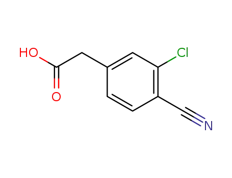 Molecular Structure of 34841-48-0 (2-(3-Chloro-4-cyanophenyl)acetic acid)