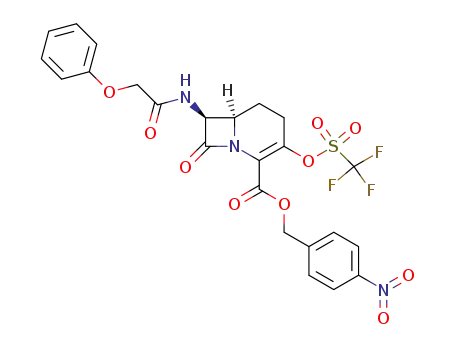 p-nitrobenzyl (7S,6R)-7-(phenoxyacetamido)-3-{[(trifluoromethyl)sulfonyl]oxy}-1-carba-1-dethia-3-cephem-4-carboxylate