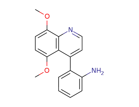 Molecular Structure of 114552-24-8 (2-(5,8-Dimethoxy-quinolin-4-yl)-phenylamine)