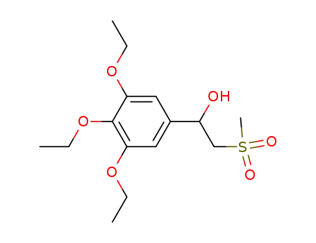 Molecular Structure of 39666-75-6 (methyl β-hydroxy-β-(3,4,5-triethoxyphenyl)ethyl sulfone)