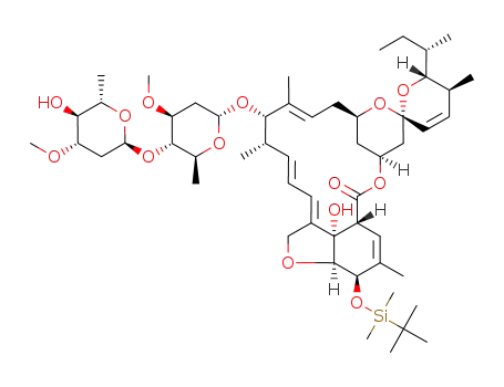Molecular Structure of 81924-41-6 (5-O-(tert-butyldimethylsilyl)avermectin B<sub>1a</sub>)