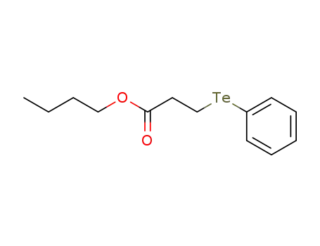 Molecular Structure of 122617-85-0 (Propanoic acid, 3-(phenyltelluro)-, butyl ester)