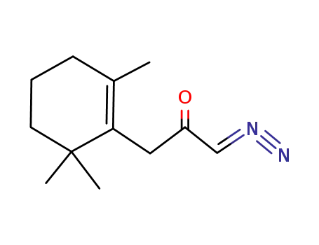 Molecular Structure of 62861-92-1 (2-Propanone, 1-diazo-3-(2,6,6-trimethyl-1-cyclohexen-1-yl)-)