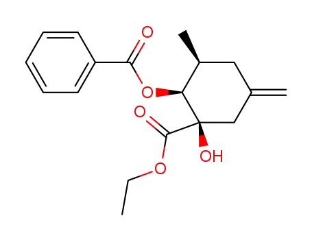 ethyl trans-2-benzoyloxy-1-hydroxy-trans-3-methyl-5-methylenecyclohexanecarboxylate