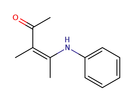 Molecular Structure of 58625-70-0 (3-Penten-2-one, 3-methyl-4-(phenylamino)-)