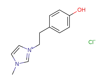 Molecular Structure of 110698-56-1 (1H-Imidazolium, 1-[2-(4-hydroxyphenyl)ethyl]-3-methyl-, chloride)