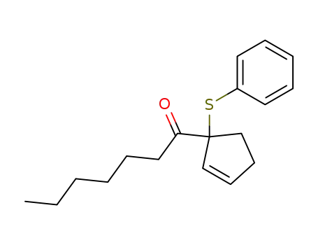 1-(1-phenylthio-2-cyclopentenyl)-1-heptanone