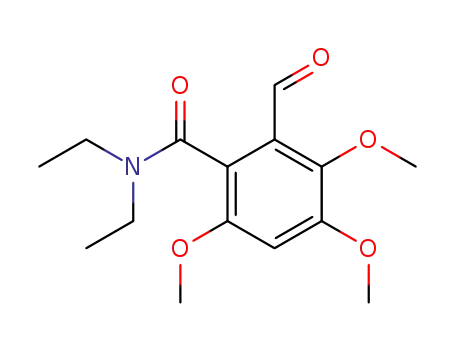 Molecular Structure of 105518-13-6 (Benzamide, N,N-diethyl-2-formyl-3,4,6-trimethoxy-)