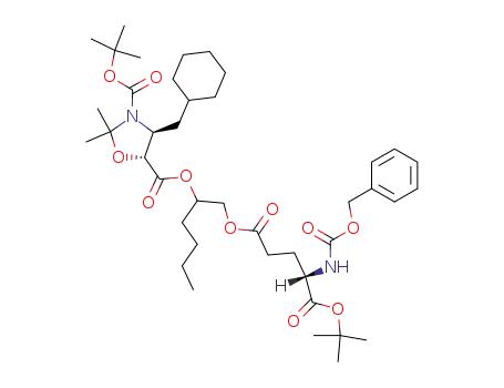 O<sup>ω</sup>-<(2S,2R)-2-<<<(4S,5R)-4-(cyclohexylmethyl)-3-<(1,1-dimethylethoxy)carbonyl>-2,2-dimethyl-5-oxazolidinyl>carbonyl>oxy>hexyl>-N<sup>α</sup>-<(phenylmethoxy)carbonyl>-L-glutamic acid, 1,1-dimethylethyl ester