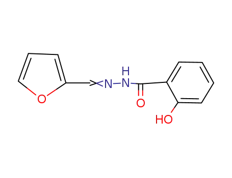 Molecular Structure of 22596-74-3 (Benzoicacid, 2-hydroxy-, 2-(2-furanylmethylene)hydrazide)