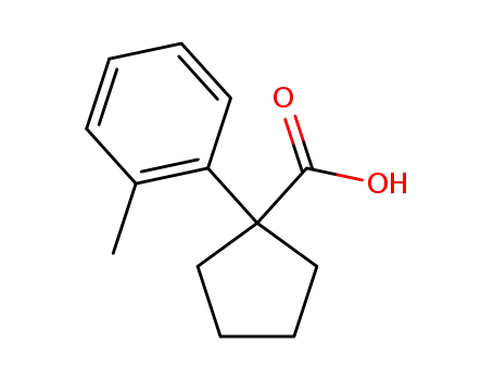 Molecular Structure of 854414-95-2 (1-(2-methylphenyl)cyclopentane-1-carboxylic acid)