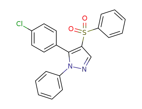 Molecular Structure of 318951-61-0 (5-(4-CHLOROPHENYL)-1-PHENYL-1H-PYRAZOL-4-YL PHENYL SULFONE)