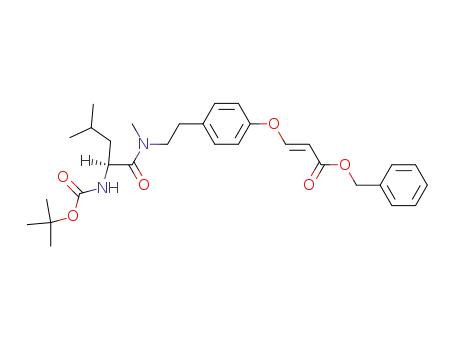 (E)-3-(4-{2-[((S)-2-tert-Butoxycarbonylamino-4-methyl-pentanoyl)-methyl-amino]-ethyl}-phenoxy)-acrylic acid benzyl ester
