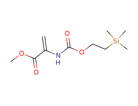 Molecular Structure of 130247-01-7 (2-Propenoic acid, 2-[[[2-(trimethylsilyl)ethoxy]carbonyl]amino]-, methyl
ester)