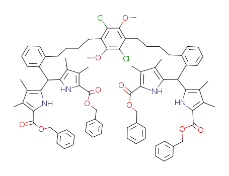 1,4-bis<4-<2-(bis<5-benzyloxycarbonyl-3,4-dimethyl-2-pyrrolyl>methyl)phenyl>butyl>-2,5-dichloro-3,6-dimethoxybenzene