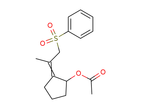 Cyclopentanol, 2-[1-methyl-2-(phenylsulfonyl)ethylidene]-, acetate, (Z)-
