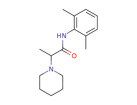 Molecular Structure of 110423-59-1 (2-piperidino-propionic acid-(2,6-dimethyl-anilide))