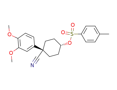 1-(3,4-dimethoxyphenyl)-c-4-<(p-tolylsulfonyl)oxy>-r-1-cyclohexanecarbonitrile