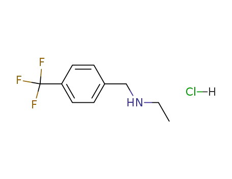 Molecular Structure of 90389-04-1 (Benzenemethanamine, N-ethyl-4-(trifluoromethyl)-, hydrochloride)