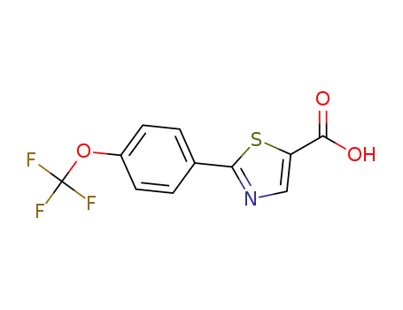 Molecular Structure of 886370-20-3 (2-(4-TRIFLUOROMETHOXY-PHENYL)-THIAZOLE-5-CARBOXYLIC ACID)