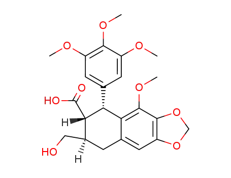 (5R,6R,7R)-7-Hydroxymethyl-4-methoxy-5-(3,4,5-trimethoxy-phenyl)-5,6,7,8-tetrahydro-naphtho[2,3-d][1,3]dioxole-6-carboxylic acid