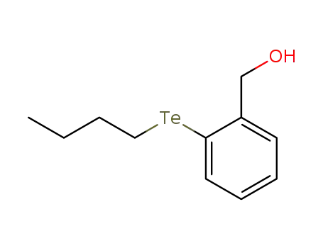 Molecular Structure of 128346-27-0 (Benzenemethanol, 2-(butyltelluro)-)