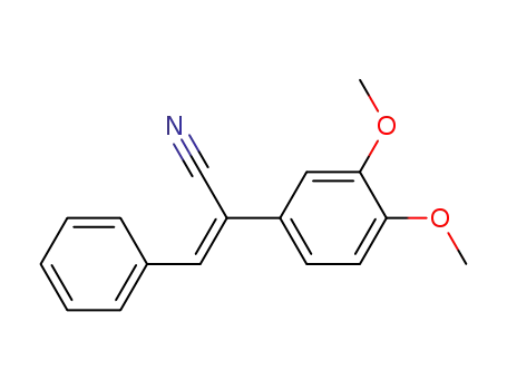 Molecular Structure of 2958-55-6 ((Z)-2-(3,4-dimethoxyphenyl)-3-phenylacrylonitrile)
