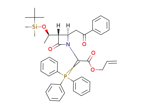 (3S,4R)-1-<<(allyloxy)carbonyl>(triphenylphosphoranylidene)methyl>-3-<(1R)-1-<(tert-butyldimethylsilyl)oxy>ethyl>-4-<(phenylcarbonyl)methyl>azetidin-2-one