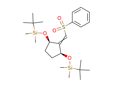2-<(Phenylsulfonyl)methylidene>cyclopentane-cis-1,3-diol silyl ether