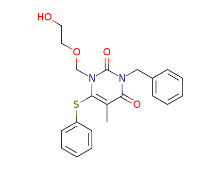 3-benzyl-1-[(2-hydroxyethoxy)methyl]-5-methyl-6-(phenylsulfanyl)pyrimidine-2,4(1H,3H)-dione