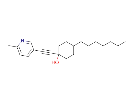 2-methyl-5-<(4-heptyl-1-hydroxycyclohexyl)ethynyl>pyridine